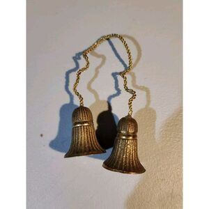 Vintage Solid Brass Twisted Tassel Bell Shaped Napkin Ring‎